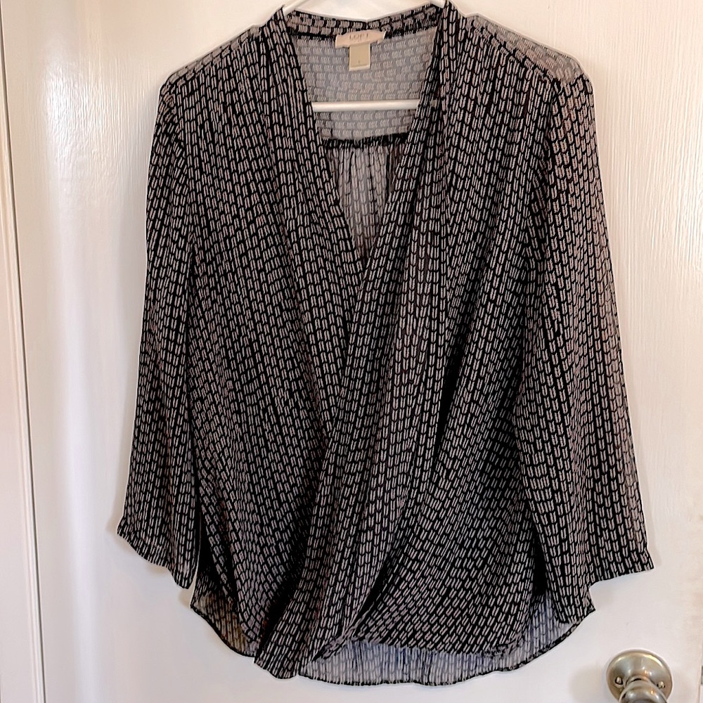 Silky sheer Loft blouse
